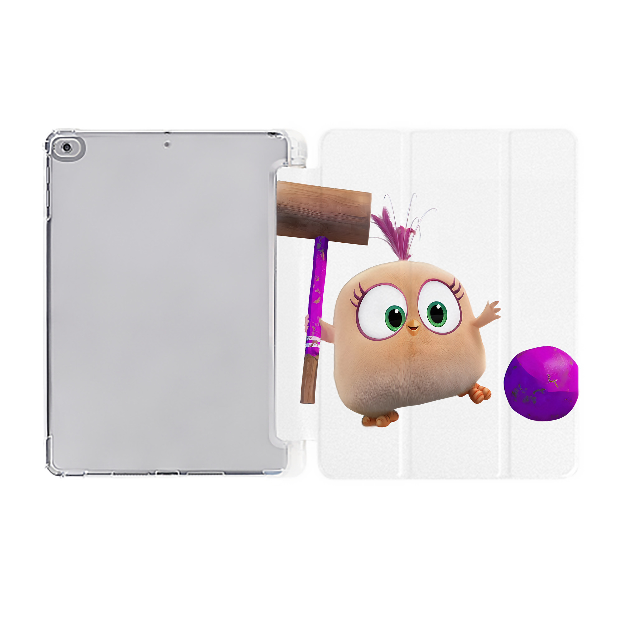 （画像用） Angry Birds アングリーバード IPad ケース ペン収納付き 三つ折りスタンド PUレザー×シリコン 対応機種9.5/10.5/10.9インチ
